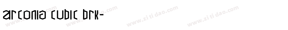 Zirconia Cubic BRK字体转换